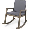 thumbnail image 1 of Noble House Candel Outdoor Acacia Wood Rocking Chair Grey with Dark Grey Cushion, 1 of 22