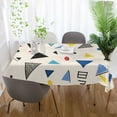 thumbnail image 3 of Yayeee Tablecloths 60" x 108" Rectangle Wrinkle Resistant Party Table Cover, Retro Triangles, 3 of 8