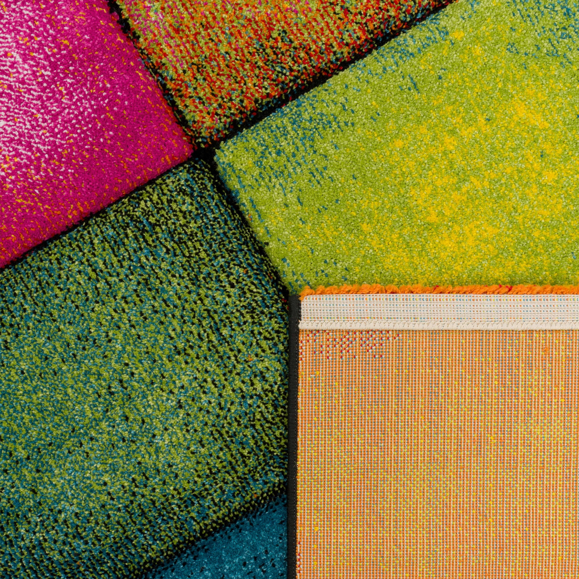Paco Home Colorful Checkered Area Rug in Multicolor - 6'7" x 9'6" (6'x9')