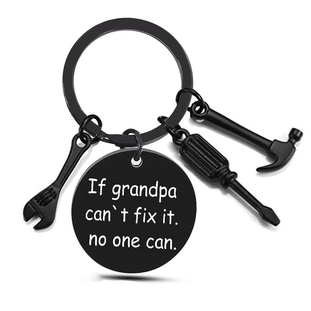 Gifts Dad Father Birthday Papa Daddy Keychain Key Chain Jewelry Men Him Grandad 