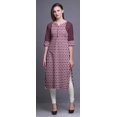 thumbnail image 2 of Bimba Tunique Droite en Coton pour Femmes, Kurta Imprimée, Tenue d'Été, Kurti pour Dames - Moyen, 2 of 6