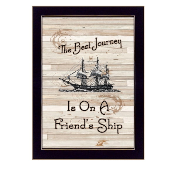 TrendyDecor4U Friendship Journey By Millwork Engineering Framed Print ME30A-712