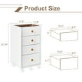 thumbnail image 3 of Cyehnenx Under Desk Storage, Chest of 4 Drawers Under the Desk, Home Office Storage Cabinet with Glass Top, Small Mobile Printer Stand with Lockable Wheels for Home Office Study, White, 3 of 7