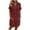 Wine 1, variant on Kaemgyyd Dresses for Women Rolled up Short Sleeve Button down Casual Dresses Summer Loose Beach Shirt Dresses with Pockets