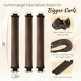 thumbnail image 3 of Heatless Curls Overnight, Heatless Hair Curler, Women No Heat Flexi Overnight Blowout Rods Long Short Hair Styling Tools for Long Short, Velvet Hair Rollers With Satin Scarf - 5 Pcs, 3 of 7