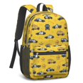 thumbnail image 2 of Police and Sheriff Yellow Pattern 17" School Backpacks for Teens,Waterproof Oxford Fabric,S-Shape Padded Straps for School,Travel,Hiking,Camping, 2 of 6