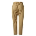 thumbnail image 4 of Pantalones de cargo Gibobby pierna ancha para mujer caqui XXL, 4 of 5