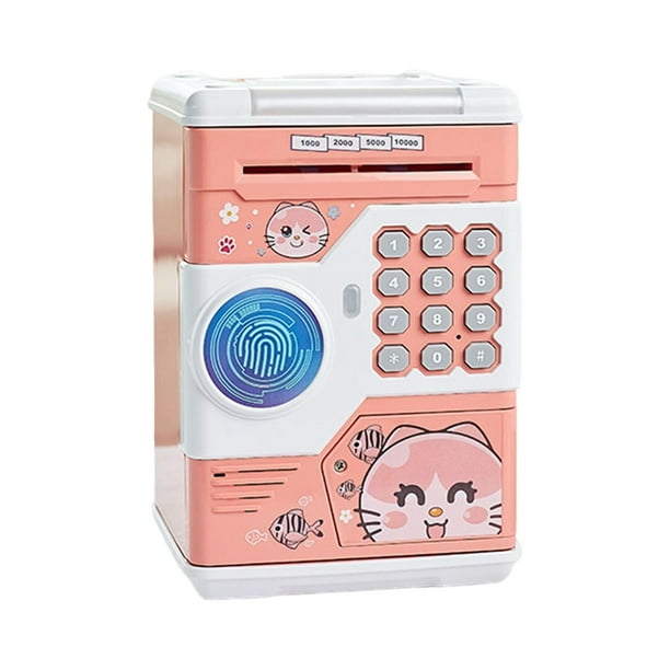 Cajero automático Banco de dinero electrónico Contraseña Bloqueo Máquina Novedad Dinero Rosado perfke Cajero Automático Caja de Ahorros