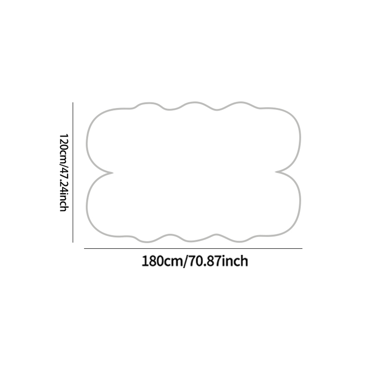 Faux sheepskin rug 4'x6', gray machine-washable plush rug, suitable for use beside the bed in the bedroom, living room, and kids' room