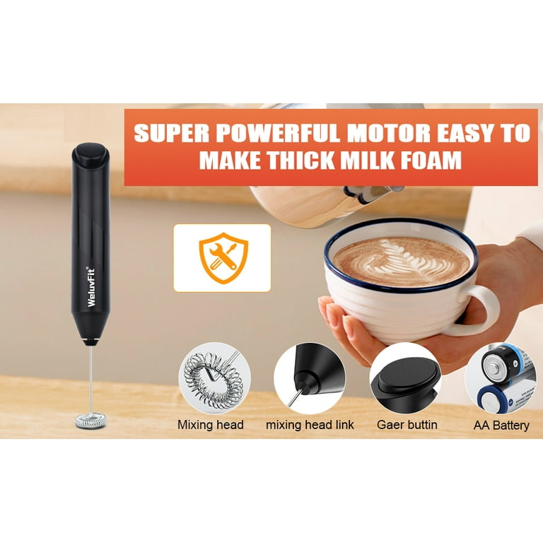  Powerful Double Whisk Milk Frother - Handheld Coffee