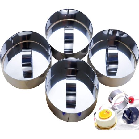 Kitchen Rings Plating 4 Pack Stainless Steel Plating Forming Rings for Presentaion Food ...