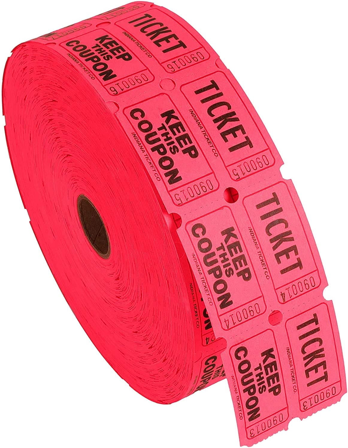 Double Roll Raffle Event Tickets - Full Set of 8 Colors (8 Rolls of 2000 Tickets Each)