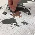 thumbnail image 4 of Ambesonne Gray Jigsaw Puzzle Durable Cardboard, World Map Silhouette Artwork, 1000 pcs, Dark Taupe White, 4 of 5