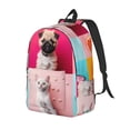 thumbnail image 1 of Kdxio Colorful Dog Cat Collage Print Canvas Backpack for School Work Travel Lightweight Unisex Daypack with Laptop Compartment and Adjustable Straps-Small, 1 of 5