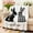 C, variant on Easter Blanket, Bunny Print Throw Blanket, Modern Farmhouse Holiday Throw, Spring Seasonal Decorative Blanket for Sofa Bed and Living Room