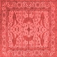 thumbnail image 1 of Ahgly Company Indoor Square Oriental Red Industrial Area Rugs, 6' Square, 1 of 4