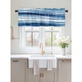 thumbnail image 2 of Valances for Windows Blue Watercolor Rod Pocket Cafe Window Treatments Valance Curtains for Kitchen Bathroom Laundry Basement Windows 54"x18", 2 of 9