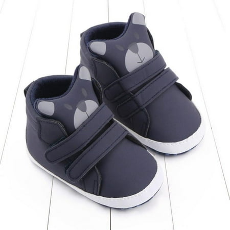 

ZDMATHE born Kids Boy Girl Cotton Soft Sole Crib Shoes Anti-slip Sneaker panda PU Warm Boots Breathable Solid First Walkers 0-18M