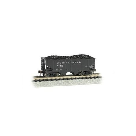 Bachmann Cylindrical Hopper - Bachmann Industries USRA 55-Ton 2-Bay Hopper Clinchfield Train Car, N Scale Multi-Colored