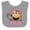 Heather and White, variant on Inktastic Little Monkey Girl 2nd Birthday Girls Baby Bib