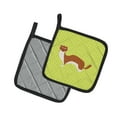 thumbnail image 2 of Caroline's Treasures Weasel Green Pair of Pot Holders, 2 of 3