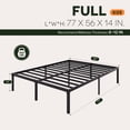 thumbnail image 5 of Einfach Full Bed Frame with Ample Under-Bed Storage Space, Heavy Duty, No Box Spring Needed, Black, 5 of 10