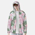 thumbnail image 3 of Pofeuu Lilies Flowers Print Sun Protection Outdoor Lightweight Full Zip UV Cooling Hoodie Long Sleeve Summer Clothing for Outdoor Hiking-3X-Large, 3 of 5