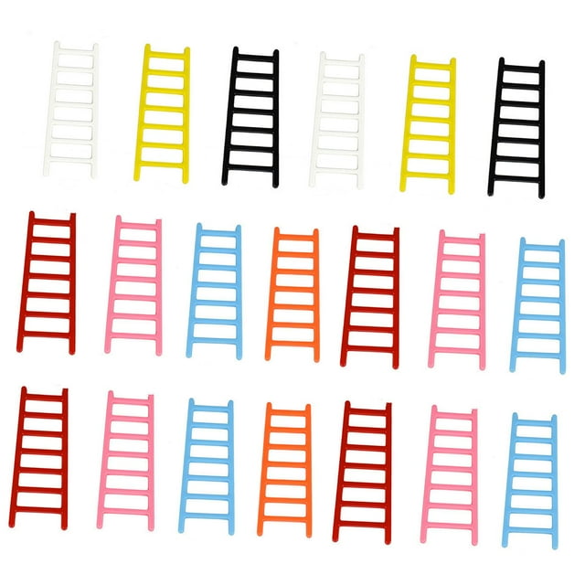 Escalera de simulación Sunnimix Paquete de 20 Mini muebles Decoración de muñecas