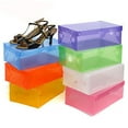 thumbnail image 2 of Clear Plastic Shoe Storage Box Organizer | Foldable Stackable Transparent Container | Space Saving Solution | 5 Pack | 27.5 x 18.5 x 9.5 cm | Lightweight Durable Material, 2 of 8