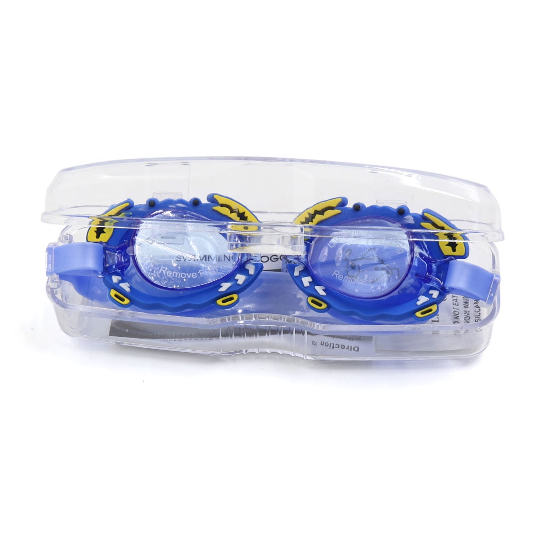 Kids Blue Cartoon Crab Shaped Clear Vision Anti Fog Swimming Goggles by Unique-Bargains