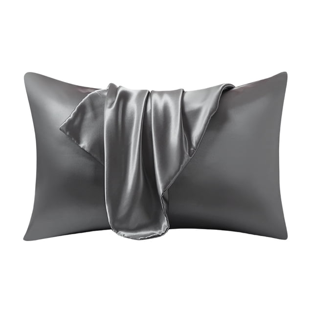 Wozhuo Taie d'Oreiller en Soie 2 Pack Réversible Réversible Housse d'Oreiller Rafraîchissante pour un Meilleur Sommeil