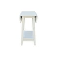 thumbnail image 5 of Solid Wood Square Drop Leaf Side Table in White, 5 of 6