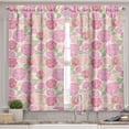 thumbnail image 2 of Ambesonne Rose Valance & Curtain, Romantic Flowers Polka Dots, 55"x36", Pink Pale Peach, 2 of 7