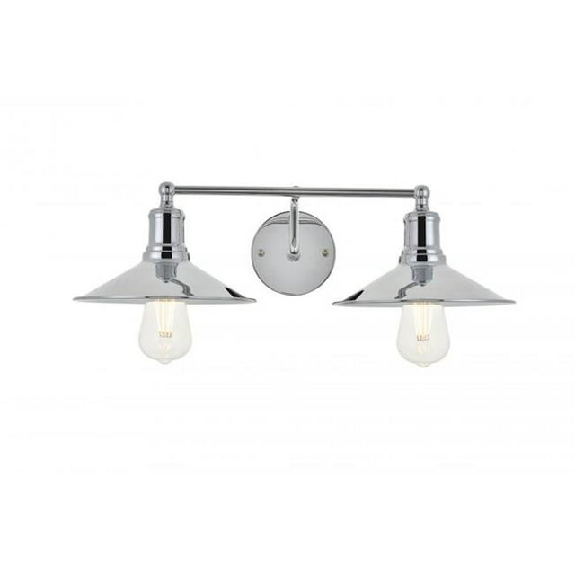 Living District Etude Midcentury Modern Chrome 2 Light E26 Wall Sconce