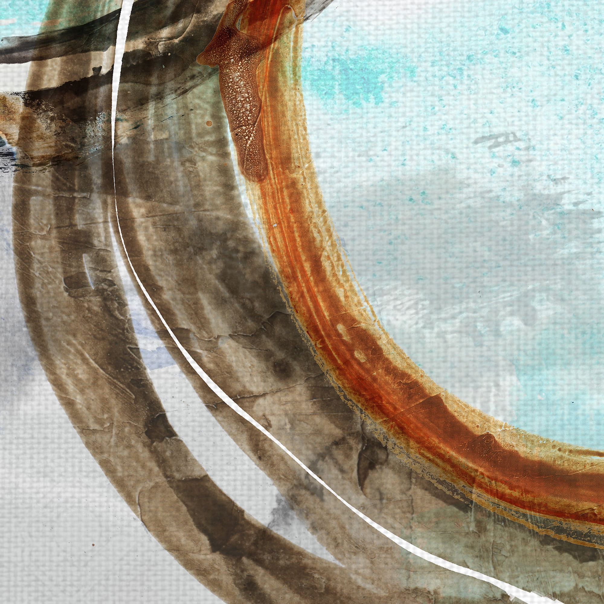 Masterpiece Art Gallery Abstract Circles II by Willowbrook Fine Art Canvas Art Pring 16" x 48"