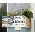 thumbnail image 2 of CrafTreat Home Stencils for Painting on Wood, Canvas, Paper, Fabric, Floor, Wall and Tile - Welcome to Our Home and This is Our Happy Place - 2 Pcs - 3x12 Inches Each - Reusable DIY Craft St, 2 of 3