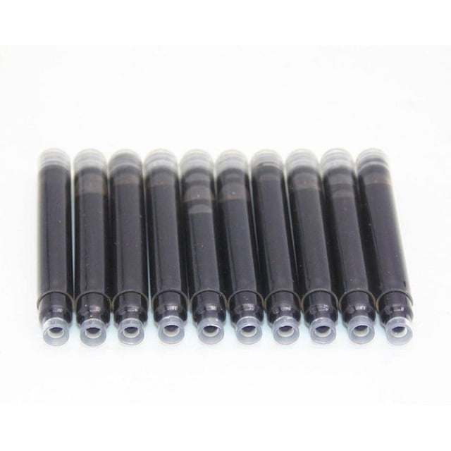 10PCS Disposable Fountain Pen Ink Cartridge Refill Length New Brand Black