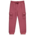thumbnail image 3 of BTween Girls Fleece Joggers, 3 Pack Soft CVC Pants for Kids - Jetbk, Size 7/8, 3 of 6
