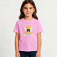 thumbnail image 2 of Girls Graphic Tees Bee Rainbow Star Kids T Shirt Cute Animal 100% Cotton Short Sleeve Soft Tops 4-13Y, 2 of 5