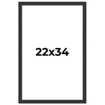 22x34 Frame Black Real Wood Picture Frame Width 1.25 Inches | Interior Frame Depth 0.5 Inches |