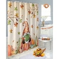 thumbnail image 4 of Fall Shower Curtain Pumpkin Gnome Bathroom Curtains with Hooks, Waterproof Fabric Sunflower Autumn Maple Leaves Branches Thanksgiving Bath Shower Curtains Set for Bathroom Bathtubs Decor 36x72 Inch, 4 of 7