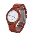 thumbnail image 2 of Montre en Bois pour Hommes Cadran Rond Affichage Analogique Montres-Bracelets à Quartz, 2 of 8