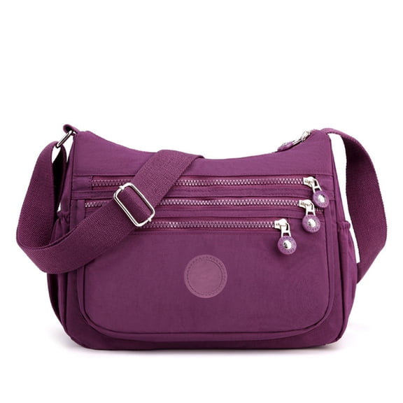 AJGRHE Crossbody Bags for Women Lightweight Nylon Crossbody Purse Casual Fashion Mini Shoulder Bag Handbags Purple One Size