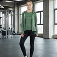 thumbnail image 6 of MOJOGO Workout Set for Women Summer Gym Outfit Hoodie Racerback Bra Top Shorts Leggings Yoga Clothes 5 PCS Exercise Athletic Outfits Set L, 6 of 10