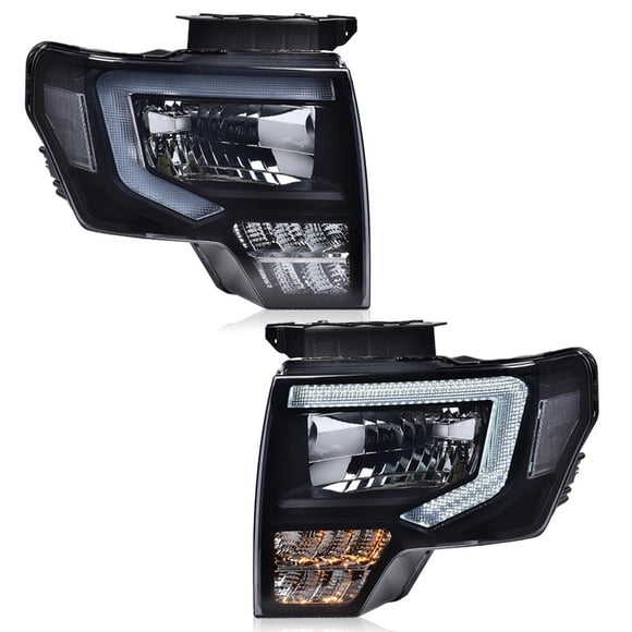 Conjunto de faros PIT66 LED DRL compatible con Ford F150 2009-2014