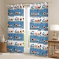 thumbnail image 2 of Manfei Kid Cartoon Train Black Out Curtains, Boys Construction Truck Curtains Pack of 2 (42x63 Each), Tractor Machinery Bedroom Curtains, Curtains Blackout Home Decor, 2 of 6