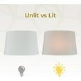 thumbnail image 4 of Fusion Designs, Inc. Shallow Oval Hardback Lamp Shade, HB-611-16WH, White, (14 x 8.5) x (16 x 10.5) x 9, 4 of 9