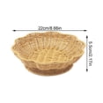 thumbnail image 3 of Fruit Basket for Kitchen Counter | Scalloped Wicker Basket | Round Serving Tray for Dining Decor and Storage, 9 Inch, 3 of 3