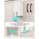 thumbnail image 4 of Wall Mounted Tissue Box Carbon Steel Tissue Dispenser Easy Installation Space Saving Toilet Paper Box for Bathroom Kitchen White, 4 of 4
