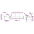 thumbnail image 4 of vidaXL 3 Piece Sofa Set with Cushions Dark Grey Velvet, 4 of 5